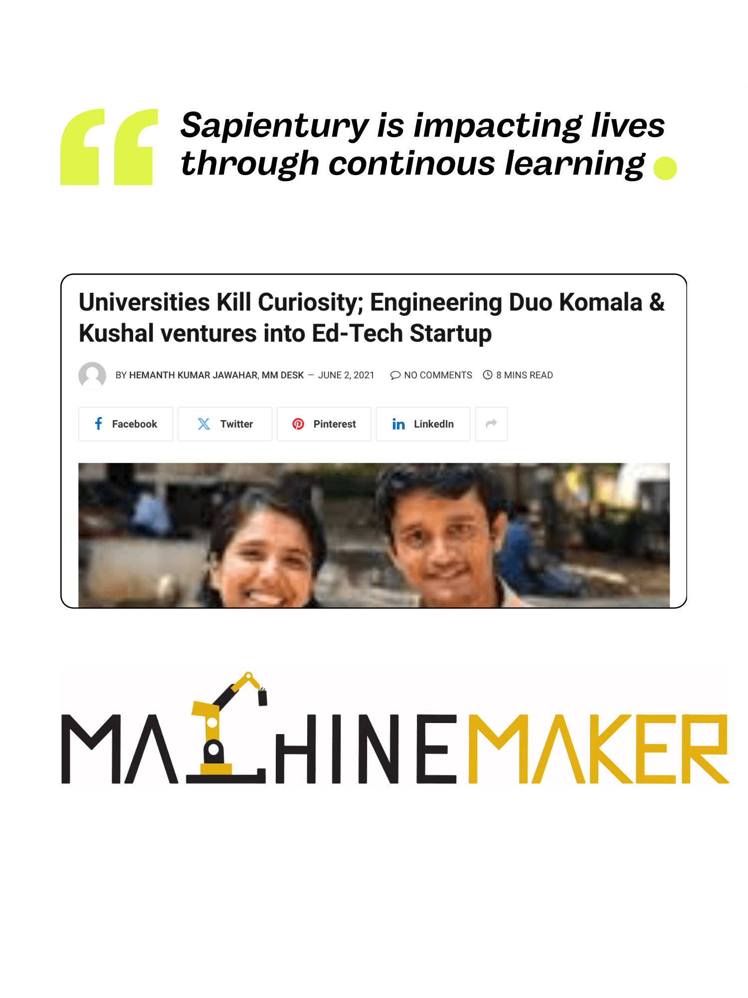 The Machine Maker - Sapientury: Preparing Higher-Ed Students for the Future of Work